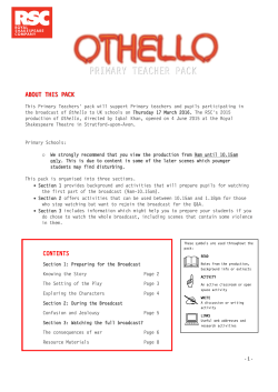 Othello Primary Pack 2015 - Royal Shakespeare Company