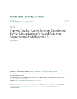 Supreme Paradox: Autism Spectrum Disorder and Rowley