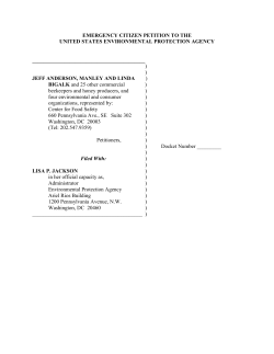 legal petitions - Center for Food Safety