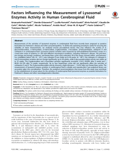 Factors Influencing the Measurement of Lysosomal Enzymes Activity