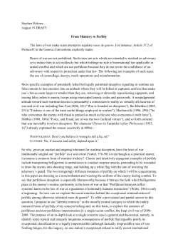 From Mimicry to Perfidy