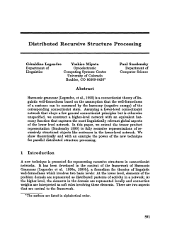 Distributed Recursive Structure Processing