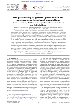 The probability of genetic parallelism and