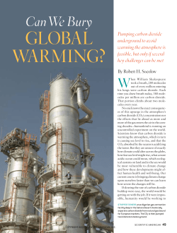 GLOBAL WARMING? - Carbon Mitigation Initiative