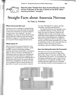 Straight Facts about Anorexia Nervosa
