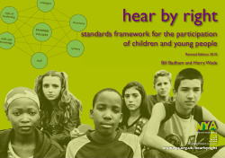 standards framework for the participation of children and