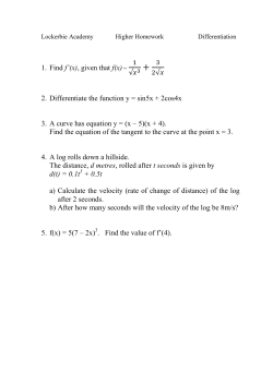 1. Find f`(x) - Lockerbie Academy