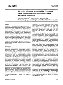 Dirichlet mixtures: a method for improved detection of weak but