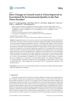 Have Changes to Unused Land in China Improved or Exacerbated