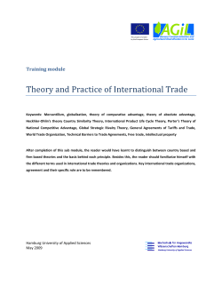 Theory and Practice of International Trade