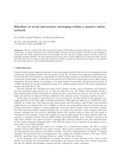 Rhythms of social interaction: messaging within a