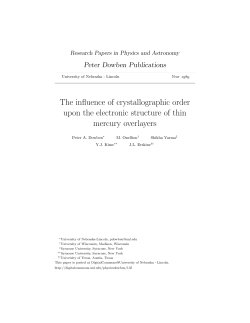 The influence of crystallographic order upon the electronic structure