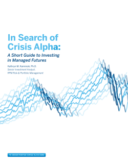In Search of Crisis Alpha - Efficient Capital Management