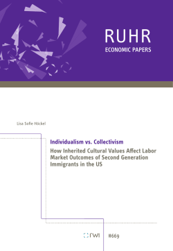 ECONOMIC PAPERS Individualism vs. Collectivism