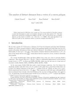 The number of distinct distances from a vertex of a convex polygon