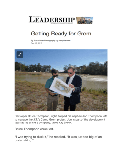 Bruce Thompson chuckled. &ldquo;I was trying to duck it