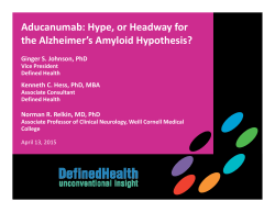 Aducanumab: Hype, or Headway for the