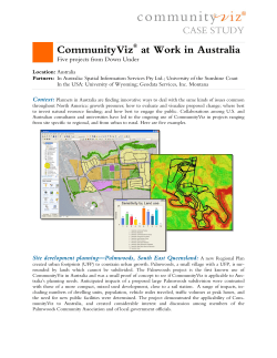 CommunityViz at Work in Australia