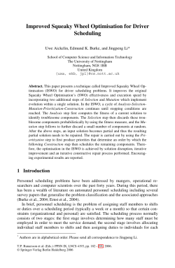 Improved Squeaky Wheel Optimisation for Driver Scheduling