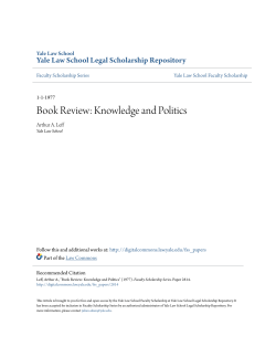 Book Review: Knowledge and Politics
