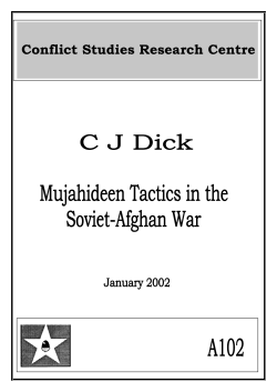 Dick, C.J. :Mujahideen tactics in the Soviet