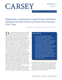 Mathematics achievement gaps between suburban students and