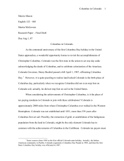 Columbus in Colorado - Mid American Indian Fellowships