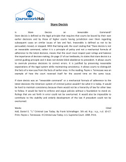 Stare Decisis