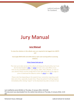 Jury Manual - Judiciary of Scotland