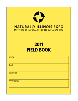 2011 FIELD BOOk - Prairie Research Institute