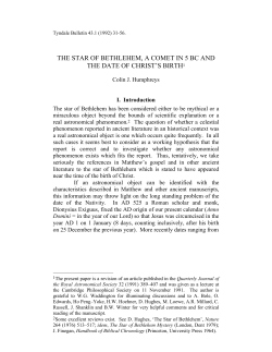 the star of bethlehem, a comet in 5 bc and the date