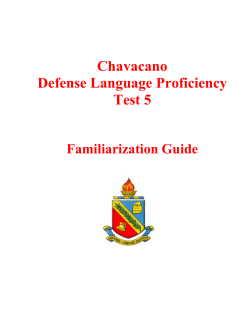 chavacano familiarization guide - Defense Language Institute
