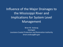 Influence of the Major Drainages to the Mississippi River and