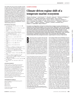 Climate-driven regime shift of a temperate marine ecosystem (PDF