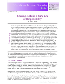 Sharing Risks in a New Era of Responsibility