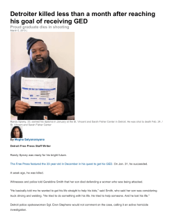 Detroit Free Press &ndash; Randy Spivey &ndash; March 5, 2013