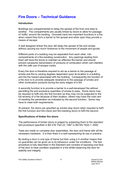 Fire Doors Technical Guidance