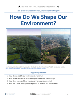 2nd Grade Geography, Humans, and Environment