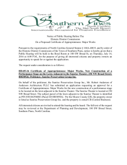 Historic District Commission July 14, 2016 Public Hearing