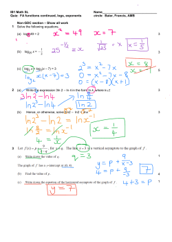 Answers to formative