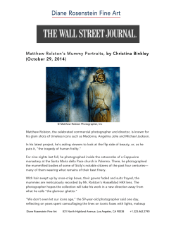 Matthew Rolston`s Mummy Portraits, by