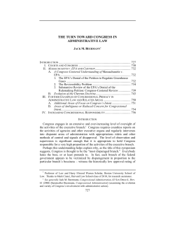 the turn toward congress in administrative law