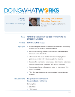 Learning to Construct Effective Sentences