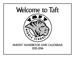 Parent Handbook 2015-2016 - Taft Middle School