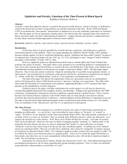 Epideictics and Eternity - Inter