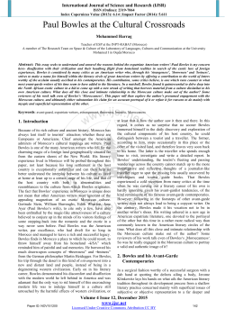 Paul Bowles at the Cultural Crossroads