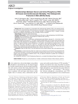 Relationships Between Serum and Urine Phosphorus