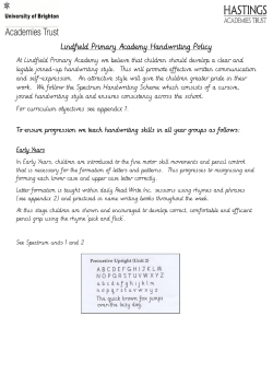 Lindfield Primary Academy Handwriting Policy 2016