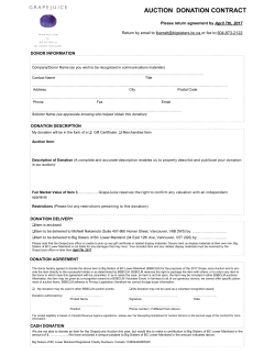 Auction Donation Form
