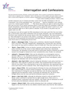 Interrogation and Confessions